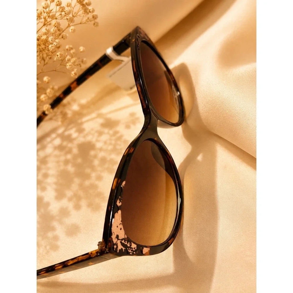 Oscar by Oscar‎ de la Renta Tortoise Oversized Butterfly Sunglasses